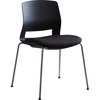 Lorell Arctic Series Stack Chairs Foam Black, Fabric Seat, PK2 42948